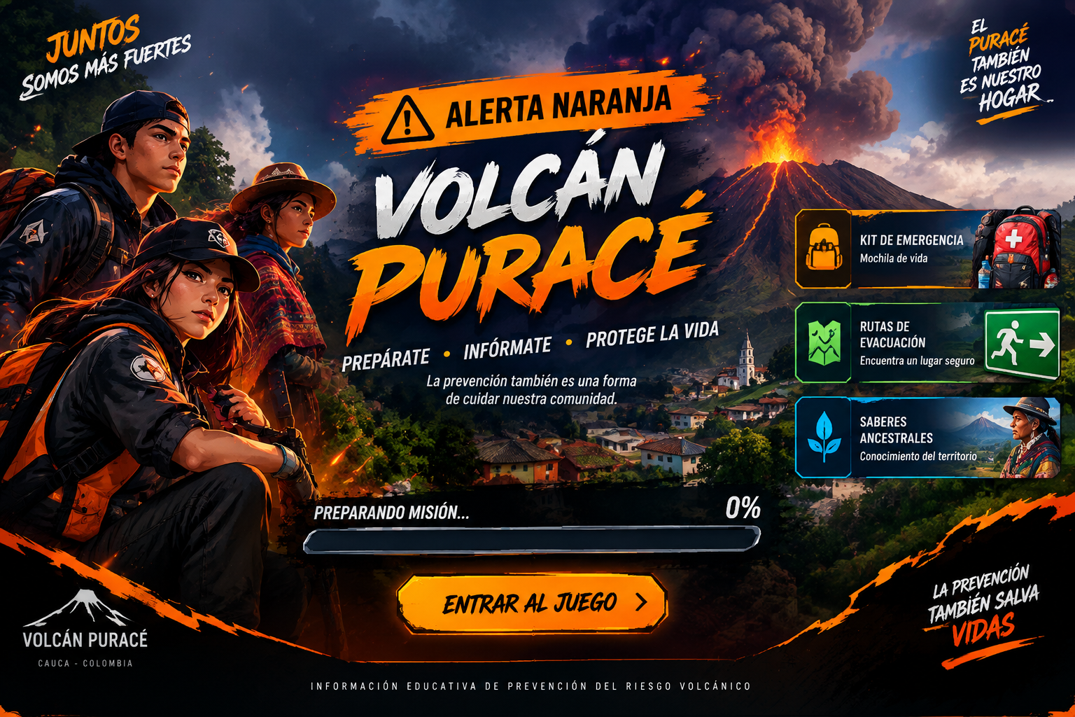 Volcán Puracé - Alerta Naranja